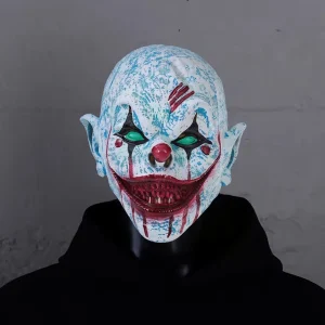 Maschera da clown horror Halloween Evil Killer Gioco di ruolo Maschera in lattice a testa intera Accessori per costumi in maschera per adulti 1