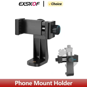 Supporto per telefono Adattatore per montaggio su treppiede orizzontale verticale Clip girevole regolabile per iPhone Supporto per fotocamera selfie stick Android 1