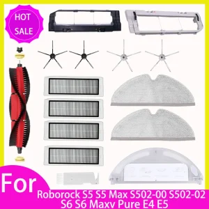Filtro Hepa Mop Per Roborock S5 S502-00 S502-02 S5 Max S6 S6 MaxV S6 Pure E4 E5 Robot Aspirapolvere Pezzi di Ricambio Spazzola Laterale Principale 1