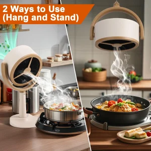 Cappe da cucina USB da tavolo Ventilatore di scarico ricaricabile Spina USB ad angolo regolabile per barbecue Elettrodomestico da cucina con pentola calda Mini cappa da cucina 1