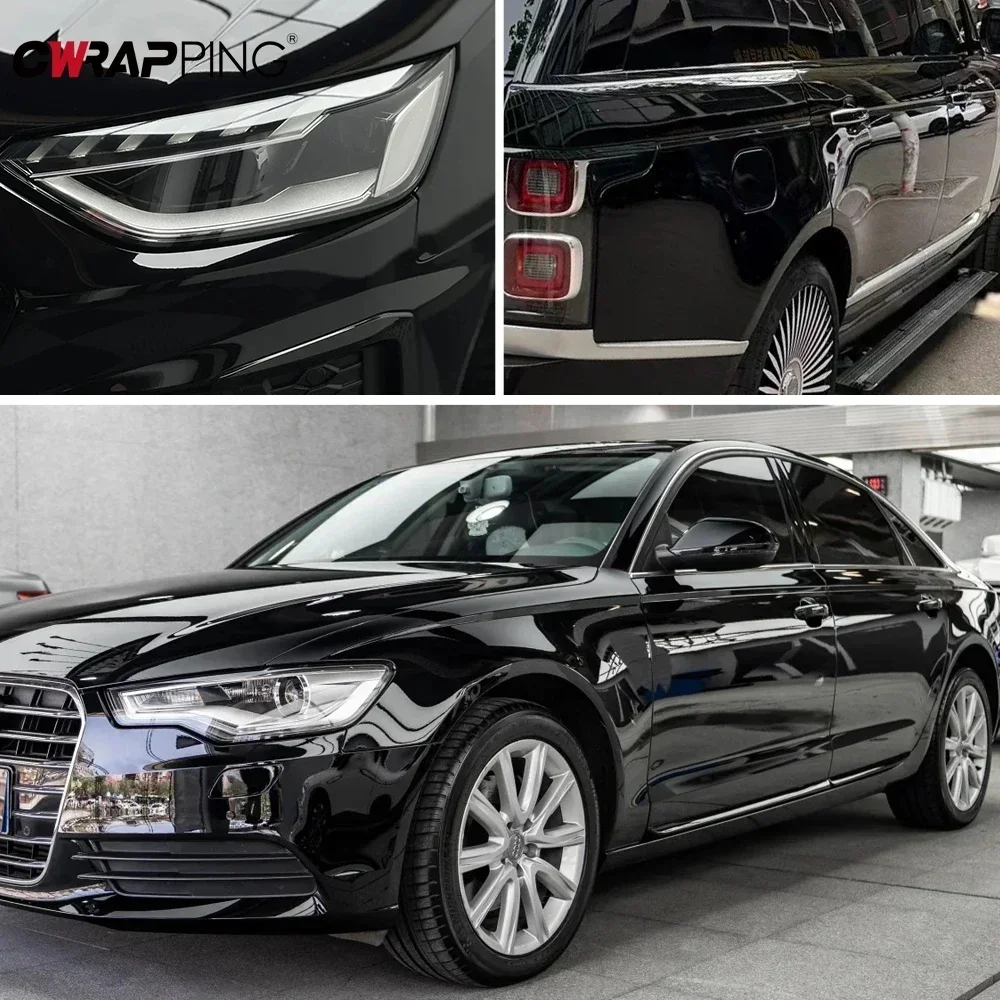 Pellicole in vinile per auto nere Pellicola per avvolgimento automatico Pelle per laptop Copertura per telefono Decorazione per moto Adesivo per copertura Accessori per auto 5