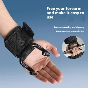 Manubri Pull-up Fitness Assist Gancio Cinghie da polso Pesi Sollevamento Attrezzature da palestra per accessori fitness a casa Esercizio muscolare 1