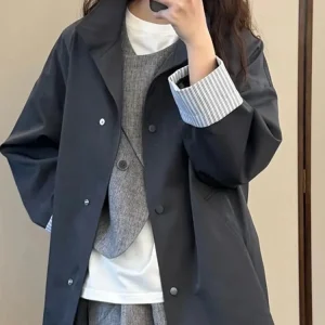 Popolare giacca a vento per pendolari da donna in autunno e inverno Nuovo stile di media lunghezza Super bello coreano casual 1