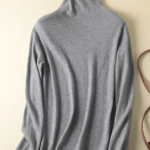 Aliselect 100% puro cashmere maglione da donna collo alto pullover a maniche lunghe di grandi dimensioni base lavorata a maglia top caldi moda primavera inverno 1