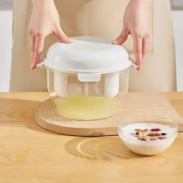 Colino per yogurt da 3 litri Colino per yogurt greco Macchina riutilizzabile per yogurt e formaggio multiuso per spremere il latte di soia 2