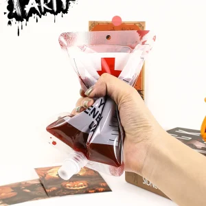 Decorazione per feste di Halloween Sacchetti vuoti per sangue finto da 250 ml Forniture per feste di zombie Tipo ABO Borsa per purea di succo di vampiro Sacchetti per bevande 1