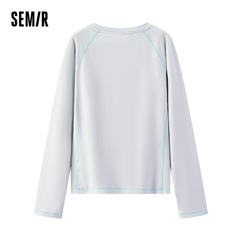 Semir T-shirt a maniche lunghe da donna Pannello ad asciugatura rapida che assorbe l'umidità Outdoor 2025 Inverno Manica raglan in pile Trendy WomanTops 3