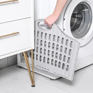 Cesto portabiancheria pieghevole con montaggio a parete, impermeabile, pieghevole, portaoggetti, salvaspazio, per riporre il bagno, la camera da letto 1