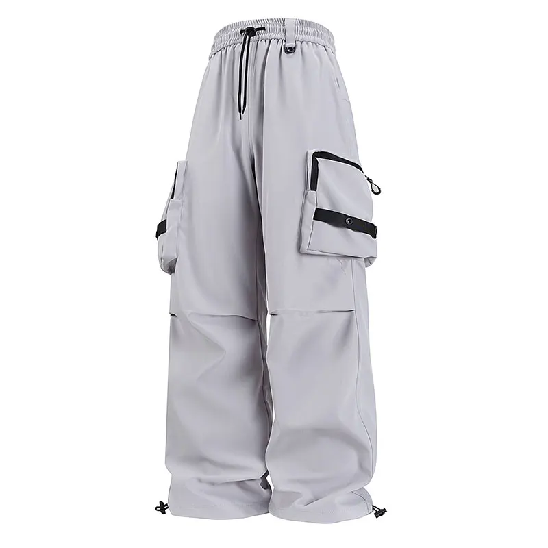 Pantaloni casual da uomo Moda larghi, comodi e traspiranti Tasche multiple Pantaloni lunghi cargo Pantaloni casual da corsa per fitness all'aperto 3