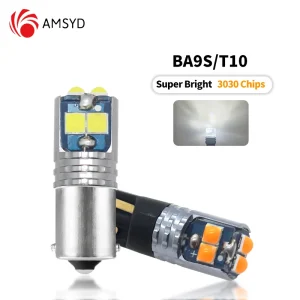 2/4/6/8/10 pezzi Canbus T10 LED super luminoso 194 168 W5W BA9S nessun errore 3030 6SMD lampada di parcheggio luce interna per auto ambra giallo bianco 1