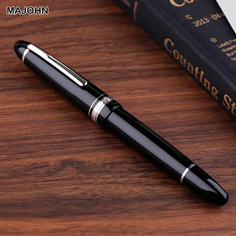 Majohn P136 Penna stilografica a pistone in metallo rame EF/F Resina 20 Inchiostro Windows Inchiostro Scrittura Penna regalo Cancelleria Materiale scolastico per ufficio 3