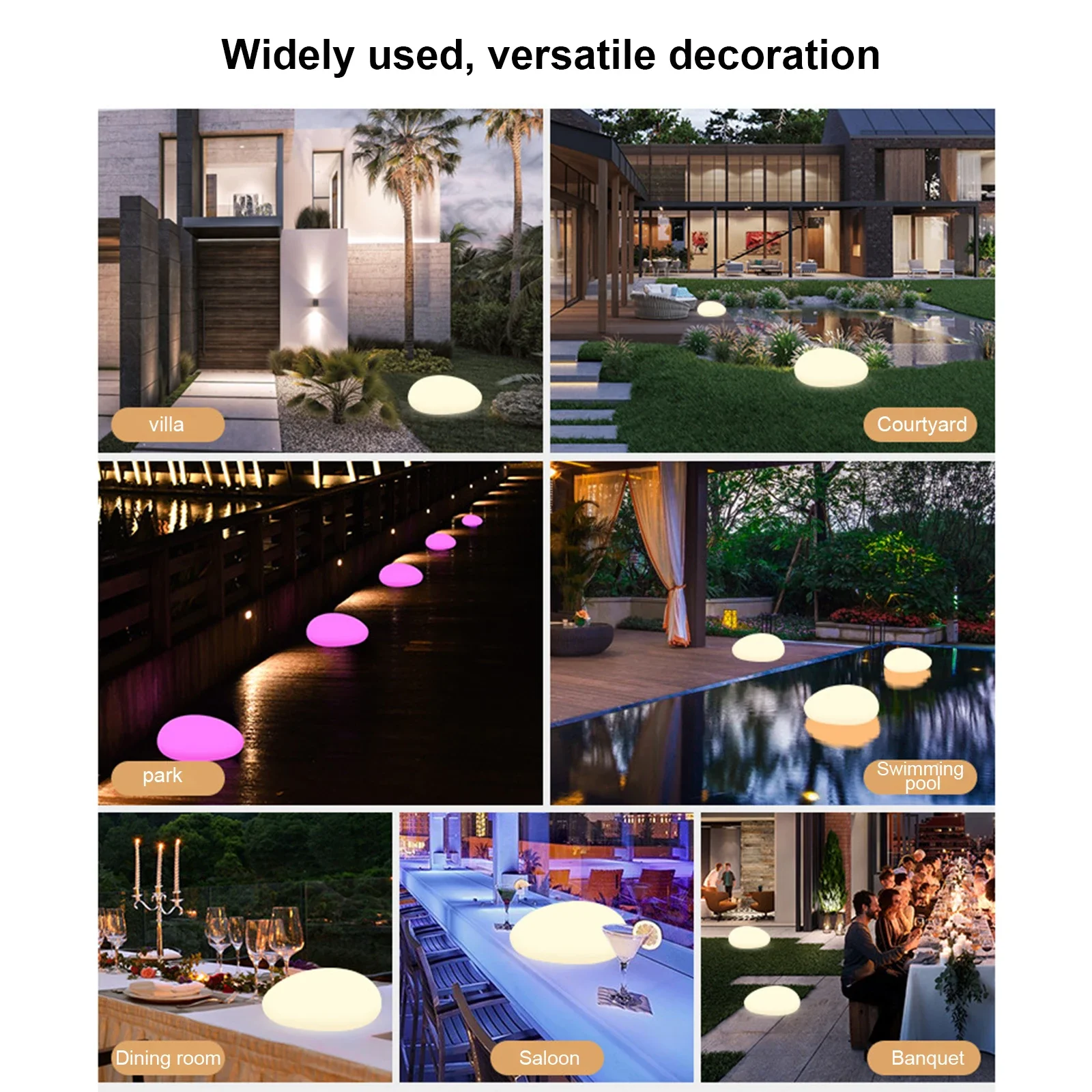 Lampada da giardino a LED solare da giardino 8 colori Lampada da giardino per esterni impermeabile per patio Prato Luci da giardino a sfera a LED Lampada da giardino per esterni 6