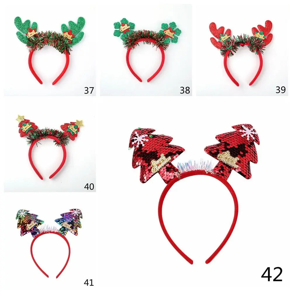 Accessori per capelli di Babbo Natale in maschera Ornamenti per l'albero Fasce natalizie Decorazioni natalizie Fascia per capelli natalizia Copricapo di renna 3