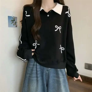 Felpe con cappuccio taglie forti con stampa patchwork a righe casual Felpe primavera autunno manica lunga top coreani tendenza moda abbigliamento donna 1