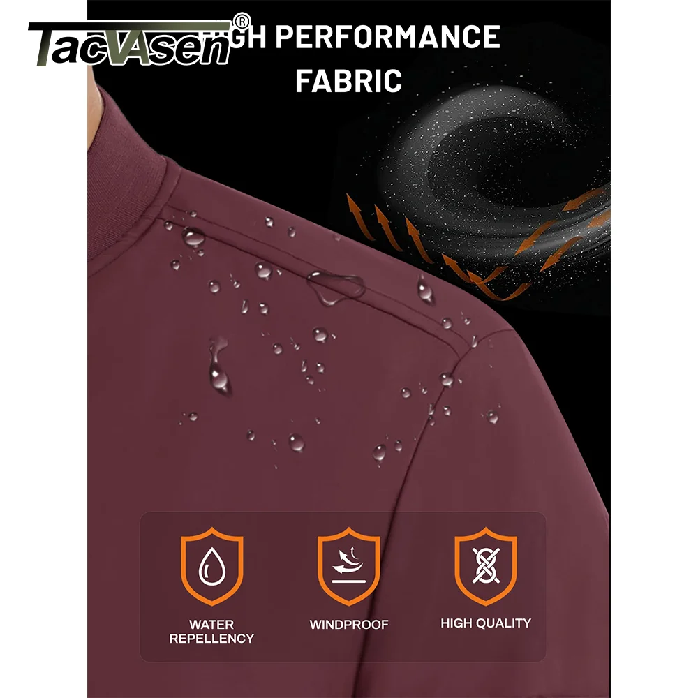 TACVASEN primavera Baseballl giacche Mens giacca a vento escursionismo Trekking giacche da pesca Outdoor Full Zip cappotti Casual Outwear top 4