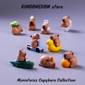 12 pezzi Collezione Capibara in miniatura Mini Capybaras Kawaii Decorazioni per la casa Accessori per la decorazione della scrivania Decorazione micro paesaggio 1
