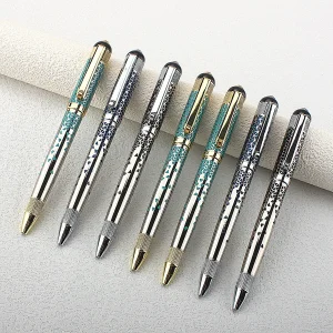 Penne a sfera in metallo pesante di lusso Retrattile 0,7 mm Pennino per scrittura Inchiostro rotante Materiale scolastico di cancelleria Penna a sfera 1