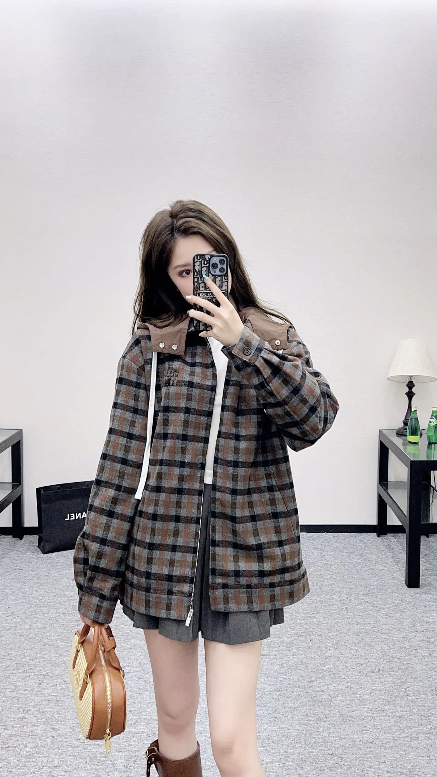 Abbigliamento da donna di fascia alta 25 giacca cardigan con cappuccio staccabile in stile college francese autunno e inverno 5