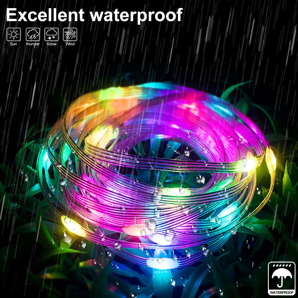 20M400LEDs WS2812B LED String Dreamcolor Luci natalizie String RGBIC Illuminazione indirizzabile Smart Curtain String Light FAI DA TE 5