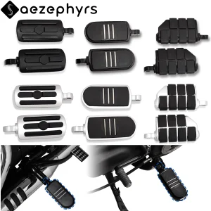 Poggiapiedi anteriore e posteriore da 1,25" per moto da autostrada per Honda Kawasaki Suzuki Harley Touring Softail Electra Glide Street Bob Road King Sportster Iron 1200 883 Dyna Fat Boy 1