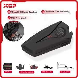 Auricolare Bluetooth per casco da motociclista XGP X1 con comandi vocali Funzione di risposta automatica delle chiamate Accessori moto portatili 1