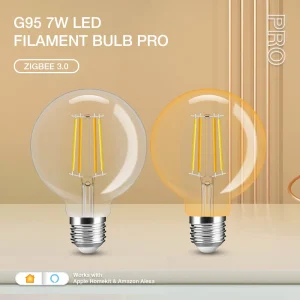 Gledopto Zigbee 3.0 AC220V Filamento G95 Lampadina LED a incandescenza 7W Pro E27 Per la decorazione Illuminazione Soggiorno Camera da letto Festa 1