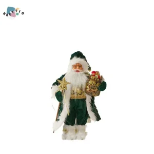 Peluche per bambola di Babbo Natale da 30/45 cm con sacchetto regalo Ornamenti per statue di Babbo Natale in piedi Finestra giocattolo di Babbo Natale di grandi dimensioni 1
