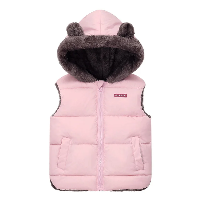 Nuovo piumino con cappuccio cappotti autunno primavera bambino gilet caldo spesso capispalla per bambini abbigliamento per bambini ragazzi ragazze giacche gilet 2-6 anni 2