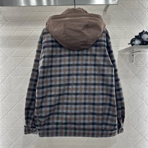 Abbigliamento da donna di fascia alta 25 giacca cardigan con cappuccio staccabile in stile college francese autunno e inverno 1