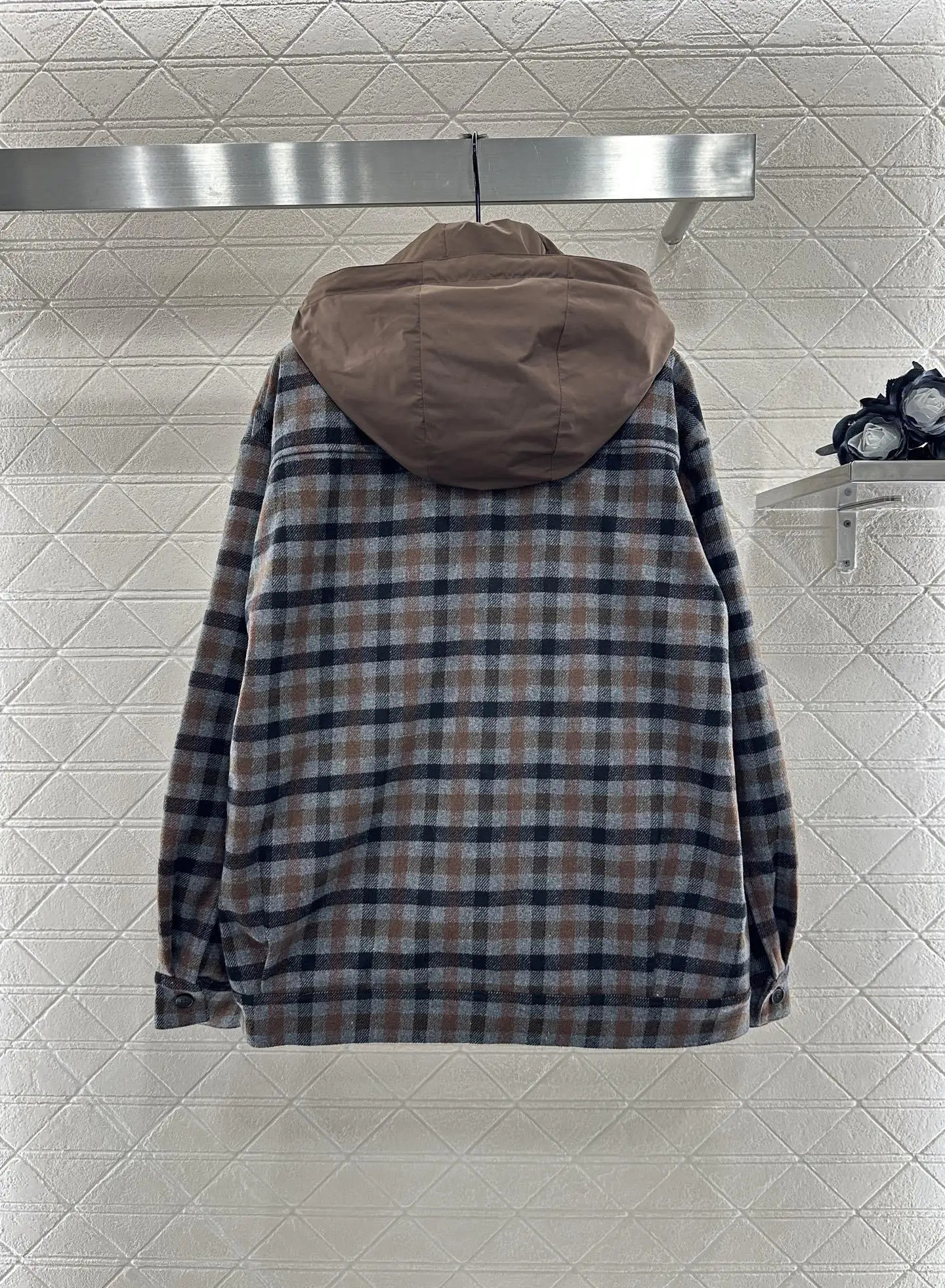 Abbigliamento da donna di fascia alta 25 giacca cardigan con cappuccio staccabile in stile college francese autunno e inverno 1