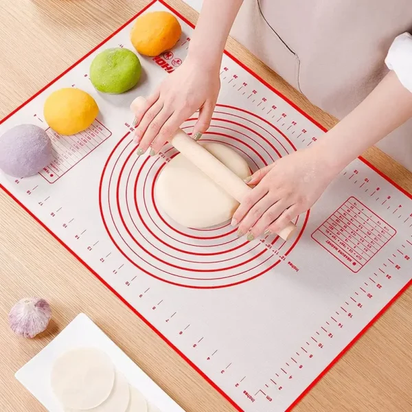 Oversize 60/70/80cm Tappetino da forno in silicone Rotolamento Impastare Pad Strumenti per pasticceria Crepes Pizza Impast Tappetino in silicone antiaderente per la cucina 1