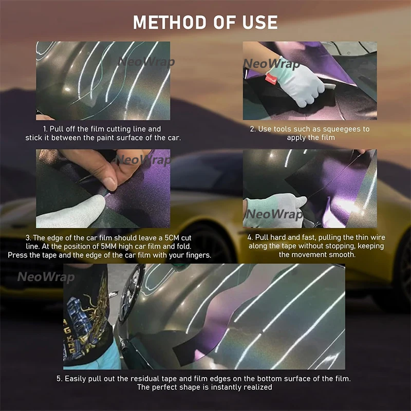 5/10/50M Involucro Del Vinile Adesivi Per Auto Nastro Senza Coltello Linea di Design Pellicola Per Auto Avvolgimento Nastro Da Taglio Coltello Car Styling Strumento accessori 4