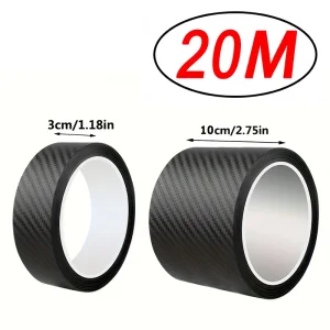1-20m Nano Fibra di Carbonio Adesivo per carrozzeria auto Specchio per porta Nastro 3D Striscia di protezione Protezione fai da te Pellicola protettiva Adesivo impermeabile 1