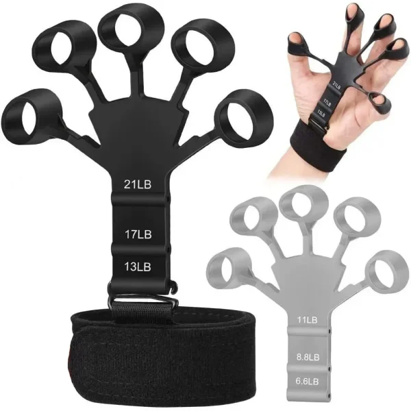 6 livelli di resistenza Impugnatura per la forza della mano Allenatore per la riabilitazione Strumenti fisici Fitness Finger Gripper Espansore da palestra portatile 2