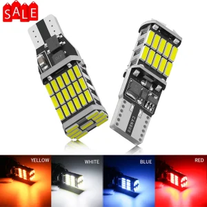 2/10pcs T10 W5W T15 W16W Auto Luci A Led Canbus No Error 4014SMD Per Accessori Auto Interni Lampade Coda luci di retromarcia Bianco 12V 1