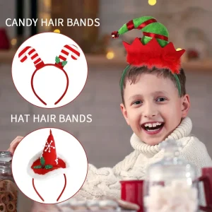 Fasce natalizie Divertenti fasce per capelli con gamba di Babbo Natale Regali di bomboniere per bambini di Natale Fascia per capelli Buon Natale Natal Navidad Decorazioni per feste 1