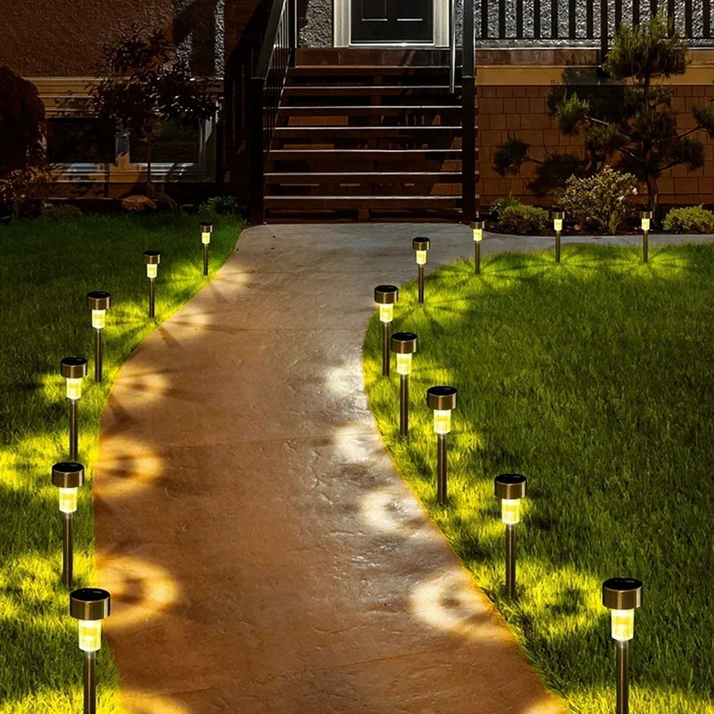 Luci solari per esterni Luci da giardino Lampada ad energia solare Lanterna Illuminazione paesaggistica impermeabile Decorazione del giardino del prato del cortile 2