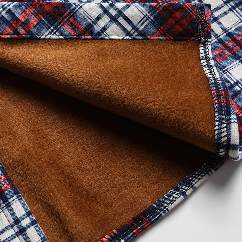Camicia termica da uomo 2025 Camicia scozzese ispessita invernale per papà Camicia casual da lavoro a maniche lunghe da uomo di mezza età Colori multipli 5