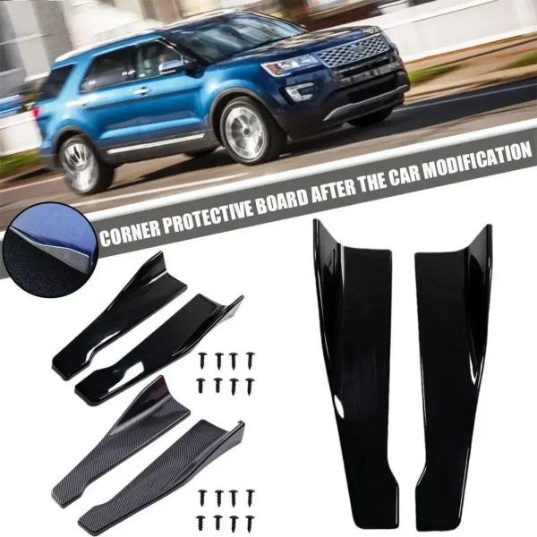 Universale 48 CENTIMETRI di Lunghezza Auto Gonna Laterale Paraurti Spoiler Splitter Protezione Scratch Per Audi Per BMW Per Benz Per AUDI Accessori 4