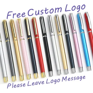 20-200 pezzi Premium Business Pen Personalizzazione incisa al laser per nome e logo Penna gel metallica ricaricabile Regalo promozionale per i clienti 1