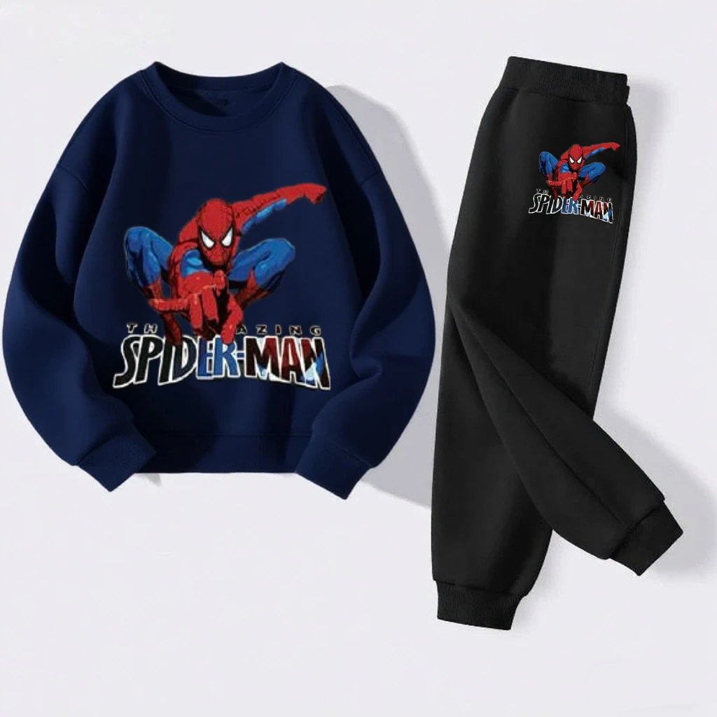 0-6 anni Ragazzi Cartoon Abiti Stampati Girocollo Felpe Pantaloni All-match Set da 2 pezzi Costume per bambini Tute Abbigliamento pop 1