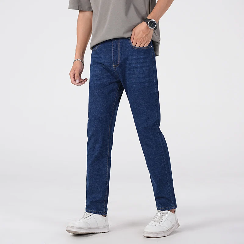 Jeans da uomo autunno inverno 2025 casual stile business leggero slim fit pantaloni lunghi versatili alla moda taglie forti 38 6