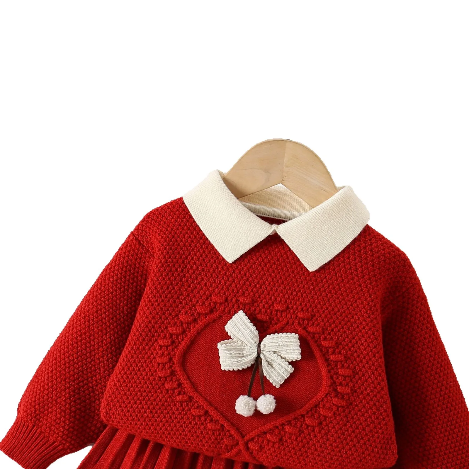 MILANCEL Nuovo Autunno Bambini Maglione Set 9M-5T Cute Bow Ragazze Pullover lavorato a maglia + Gonne Versione coreana Bambini Autunno Maglia Outfit 5