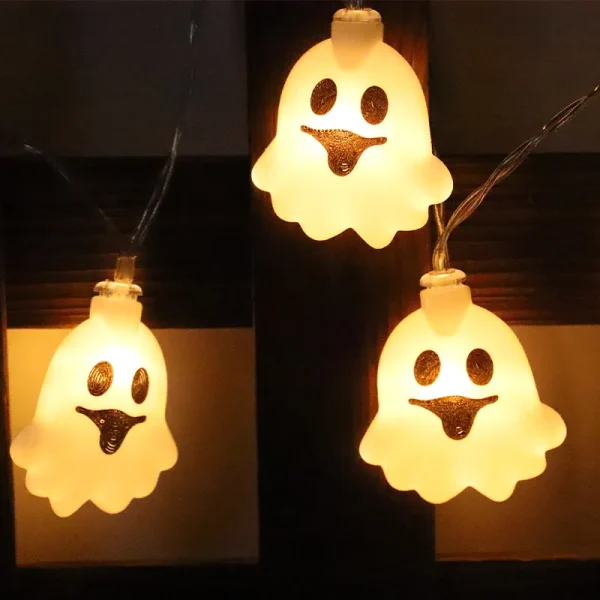 2024 nuove luci della stringa di Halloween luci della stringa del fantasma azionate da attery luci di Halloween carine per interni per decorazioni per feste 057 5