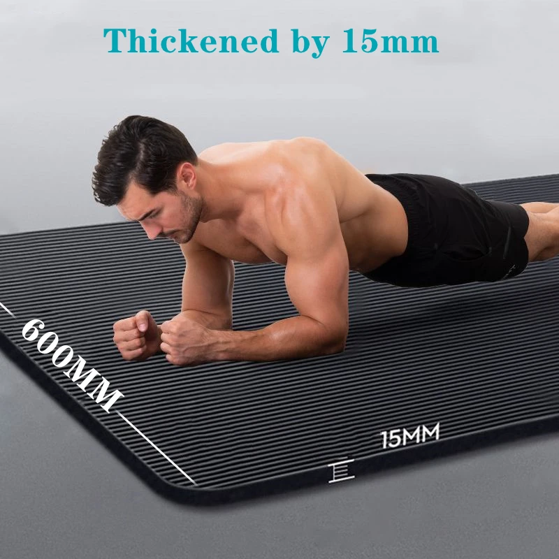 Tappetino yoga Pilates Tappetino fitness Spessore 15 mm Cuscino yoga antiscivolo Tappetino per esercizi fitness da viaggio per donna Allenamento sul pavimento della palestra a casa 1