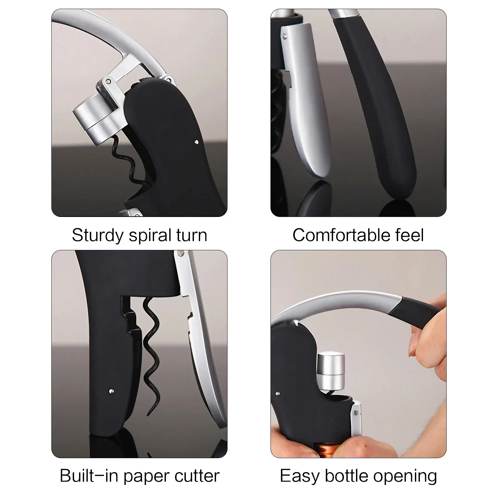 Apribottiglie per vino Cavatappi a pressione facile e veloce per la cucina di casa Accessori per bar all'aperto per feste Strumento per aprire il vino Gadget da cucina 6