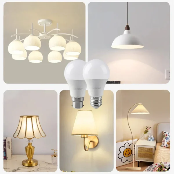 Lampadina LED diretta in fabbrica AC120V/230V 8W-24W B22/E27 Alto lume senza sfarfallio Luce bianca calda per cucina, camera da letto, bagno 6