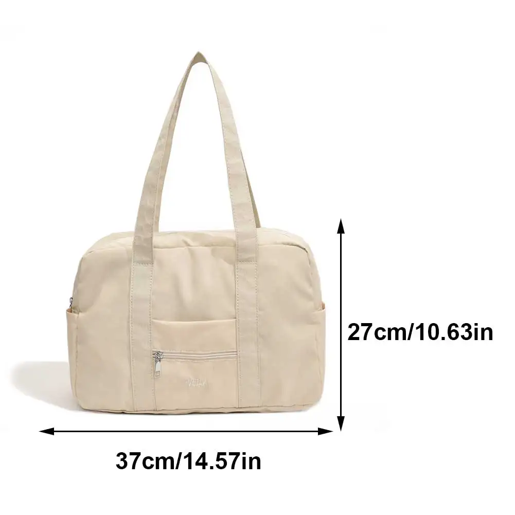 Borsa a tracolla semplice unisex Borsa da viaggio in tessuto Oxford Borsa da viaggio leggera in tinta unita Borsa da viaggio per brevi viaggi all'aperto 4