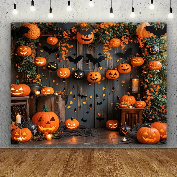 Fondali in legno autunnale per zucca fattoria di Halloween grazie dando striscioni di sfondo in legno marrone per pareti decorazioni per feste Banner 6