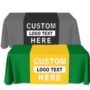 Runner da tavolo personalizzato con stampa digitale con logo aziendale o il tuo testo Runner personalizzati Personalizza per la festa di compleanno di nozze 1
